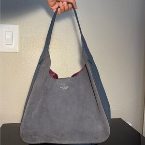 Kate Spade Blue Suede Shoulder handbag